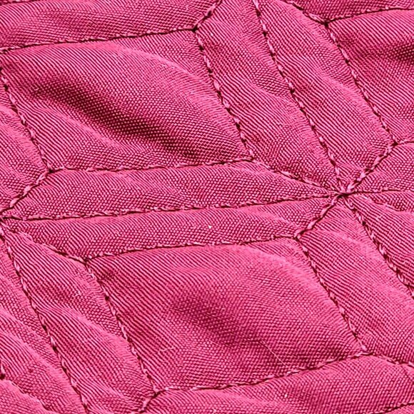 Quilted Diamond Pattern Sleeveless Vest With Full Zip Closure In Raspberry Pink - Picture 8 of 13